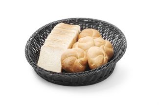 Cesta de repostería con ángulos redondeados, HENDI, Negro, ⌀370x(H)120mm