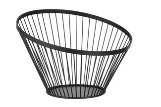 Fruit basket angled round black, HENDI, ⌀300x(H)205mm