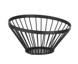 Fruit basket angled round black, HENDI, ⌀150x(H)80mm
