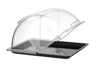 Roll-top display tray, HENDI, GN 1/2, Black, 325x265mm, Rectangular 1