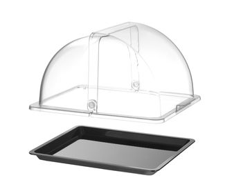 Roll-top display tray, HENDI, GN 1/2, Black, 325x265mm, Rectangular 1