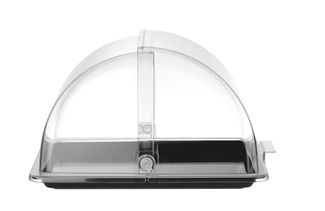 Vieno aukšto Roll-top vitrinėlė, HENDI, GN 1/2, Juodas, 325x265mm