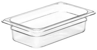Konteineris Camwear GN 1/4 iš polikarbonato, Cambro, GN 1/4, 1,7L, Permatomas, 162x265x(H)65mm