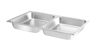 Food pan GN 1/1, with 2 compartments, HENDI, 7,5L, 530x325x(H)65mm 2