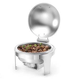 Chafing kulatý, saténový vzhled, HENDI, Profi Line, 6L, 465x420x(H)320mm