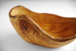 Dekoratiivne oliivipuust kauss, HENDI, 300x190x(H)110mm 3