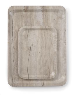 Tác servírovacís melaminovým laminátem se vzorem dřeva, AmerBox, Světlé dřevo, 240x340mm 1