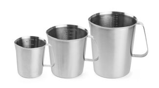 Plieninis ąsotis su matavimo skale, HENDI, 0,5L, ⌀90x(H)105mm