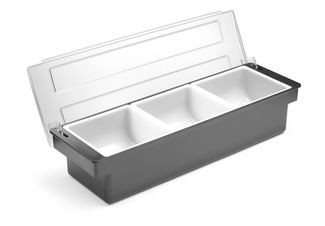 Scatola degli ingredienti – 3 contenitori, BarUp, Nero, 480x150x(H)100mm 3