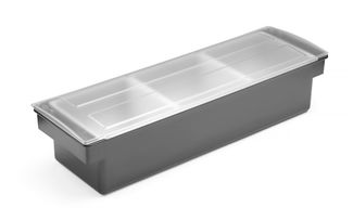 Scatola degli ingredienti – 3 contenitori, BarUp, Nero, 480x150x(H)100mm 4