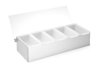 Condiment holder, BarUp, 5 containers, 375x140x(H)90mm