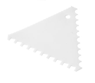 Skrobka do ciasta trójkątna grzebień - zestaw 6 szt., HENDI, szeroki rozstaw, 6 szt., 110x110x(H)mm