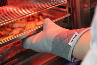 Ofenhandschuhe, Glasfaser – 2 Stück, HENDI, 2 Stk., (L)360mm