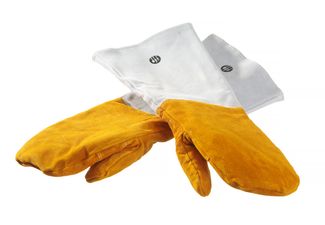 Heat resistant leather barbecue mitts - 2 pcs, HENDI, 2 pcs., (L)460mm 2