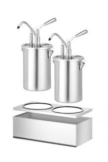 Set: 2 x Stainless steel sauce container with dispenser, HENDI, 9L, 400x200x(H)440mm 1