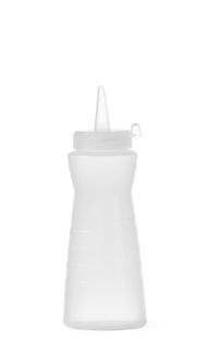 Dyspenser do zimnych sosów easy squeeze, HENDI, 0,6L, transparentny, ⌀75x(H)240mm