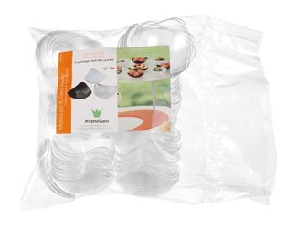 Fingerfood snack paper plate, disposable – set of 100 pcs., HENDI, 0,03L, 100 pcs., 85x85x(H)30mm