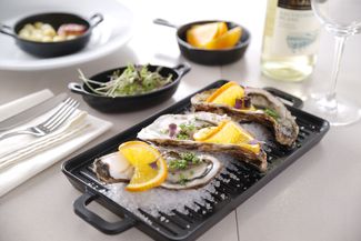 Miniatur-Grillplatte, HENDI, Schwarz, 320x162x(H)20mm