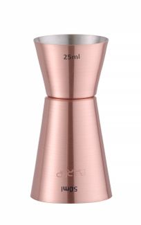 Barmanská mierka - jigger 25/50 ml, Bar up, Medená, ø42x(H)86mm