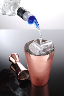 Free-flow pourer, BarUp, Blue, Blue, 4 pcs