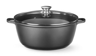 Cacerola con revestimiento antiadherente, HENDI, 7L, Negro, 367x290x(H)122mm