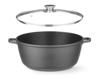 Garnek z powłoką nieprzywierającą, HENDI, 7L, czarny, 367x290x(H)122mm, Okrągły 1