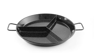 Enamelled paella pan with compartments, HENDI, 3 compartments, ⌀430x(H)47mm