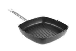 Grillpfanne mit gerillter Bratfläche Titanium Professional, HENDI, Titanium professional, 550x290x(H)55mm