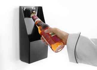 Bottle opener with catcher bin, BarUp, 135x70x(H)295mm