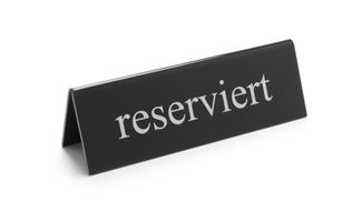 Table sign reserved, HENDI, reserviert, 130x30x(H)38mm