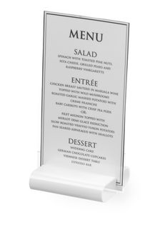 Stolní držák menu karty - 6 ks, HENDI, Bílá, 6 ks, 80x72x(H)20mm