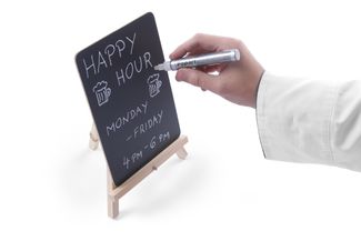 Tabletop blackboard - 2 pcs, HENDI, 2 pcs., 210x190x(H)150mm