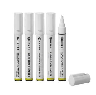 Blackboard markers 6 mm, HENDI, 5 white markers 1