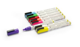 Blackboard markers 3 mm, HENDI, 1 white, 1 red, 1 blue, 1 green, 1 yellow, 1 purple, 1 orange and 1 pink marker 1