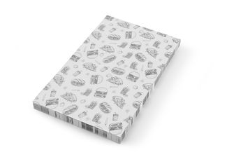 Papel a prueba de grasa, HENDI, 500 uds., 250x350mm