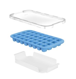 Fedeles jégkockaforma alsó tálcával, BarUp, Kék, 337x170mm