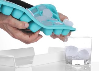 Ice cube mould with lid, BarUp, Blue, 335x180mm