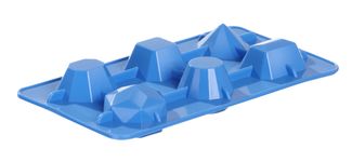 Ice cube mould gem-shaped, BarUp, Blue, 2 pcs., 190x105x(H)30mm 2