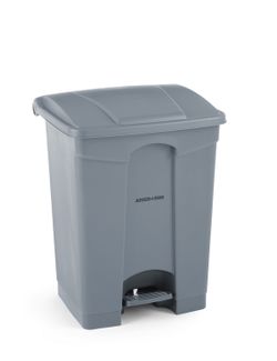 Contenitore con apertura a pedale, AmerBox, 68L, Grigio chiaro, 490x410x(H)660mm 1