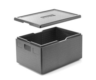 Pojemnik z izolacją termiczną, HENDI, Kitchen Line, GN 1/1, 80L, czarny, 685x485x(H)360mm 3