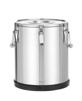 Termos ze stali nierdzewnej do transportu żywności, HENDI, Kitchen Line, 36 l, 36L, srebrny, ⌀380x(H)455mm