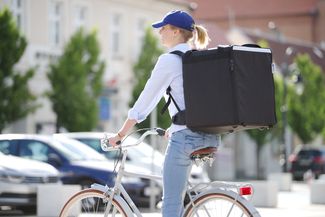 Pizza & food delivery backpack insulated, HENDI, 75,2L, Black, 410x410x(H)480mm 3