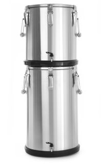 Termos do transportu żywności – z kranem, HENDI, Profi Line, 20L, srebrny, ⌀330x(H)360mm