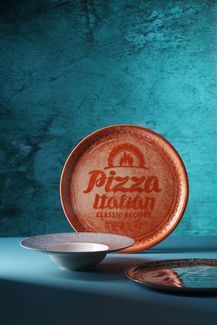 Tanier Recipe Collection Brick Red na pizzu, HENDI, Červená, ⌀330mm