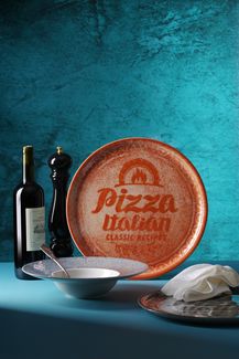 Pizza plate Recipe Collection Brick Red, HENDI, Red, ⌀310mm