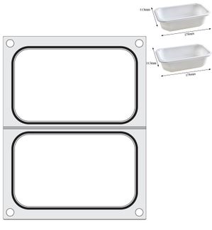 Tray sealer matrix, HENDI, 2x container 178x113 mm 1
