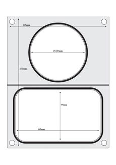 Matryca do zgrzewarki, HENDI, 2 pojemniki: 1x 178x113 mm + 1x ø115 mm