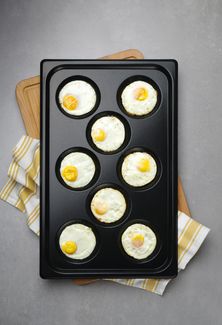 Vassoio con rivestimento antiaderente CONVECTOMAT EGGPLATE, HENDI, GN 1/1, Nero, 530x325x(H)26mm 4