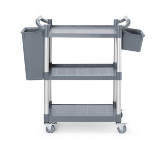 3-shelf polypropylene service cart, small, AmerBox, 800x420x(H)945mm 3