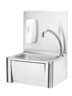 Kitchen sink – with knee-operated faucet, HENDI, 400x330x(H)560mm 1